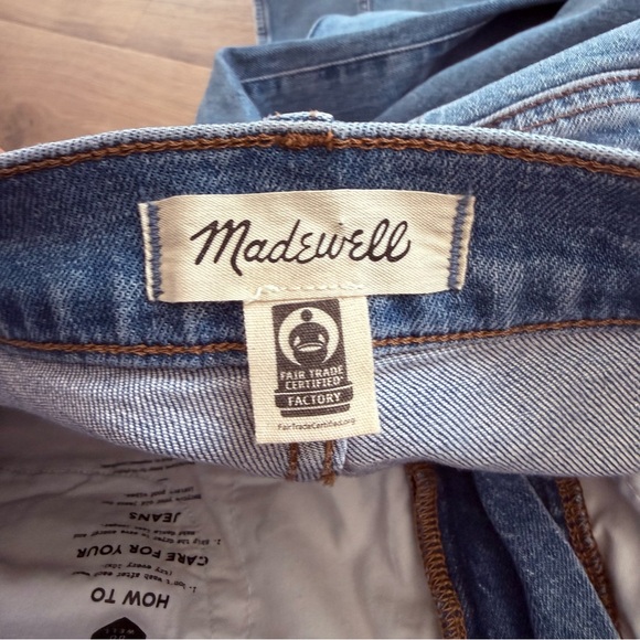 Madewell Jeans Womens Sz 29 Blue Light-Med Wash High Rise Flare Wide Leg Stretch - Picture 5 of 10